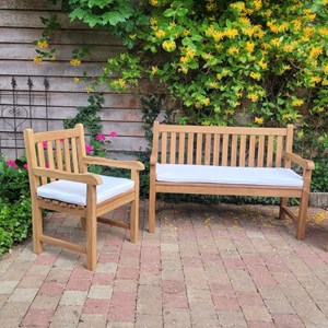 Fauteuil en teck boston - dossier droit