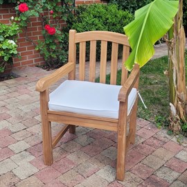 Fauteuil teck brighton - dossier arrondi