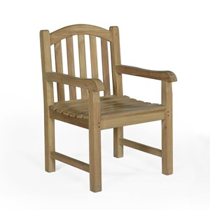 Fauteuil teck brighton - dossier arrondi