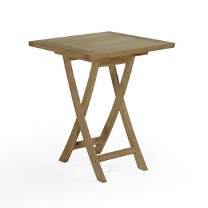 Table pliante carré teck bistrot 60 cm