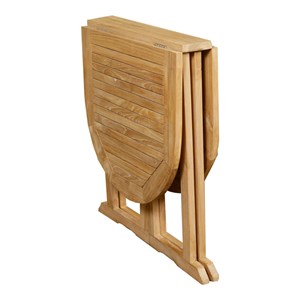 Table pliante ovale teck manoï 120x60 cm