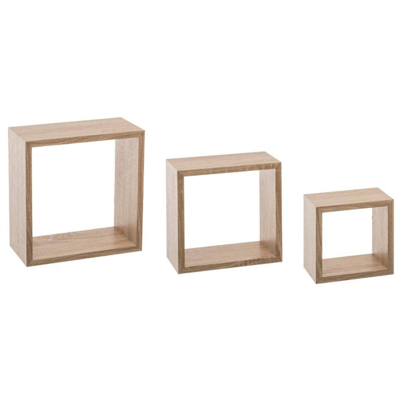 Atmosphera, créateur d’intérieur - Kit de 3 étagères murales cube chêne nat