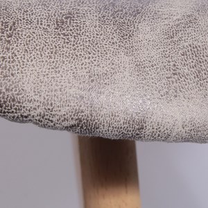 Fauteuil scandinave patchwork gris