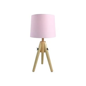 Lampe à poser scandinave en bois rose