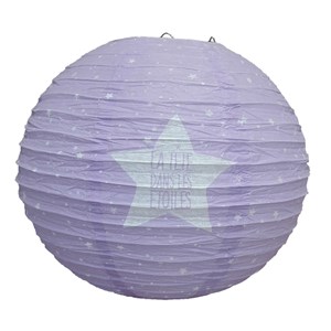 Lanterne boule étoile violette ø35cm