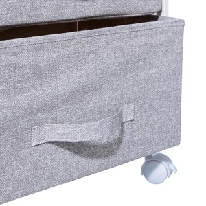 Meuble de rangement 4 tiroirs gris clair