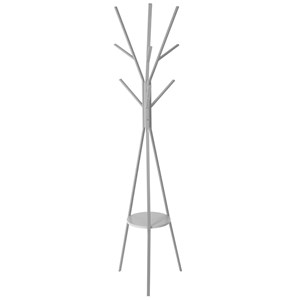 Porte-manteaux métal et bois gris