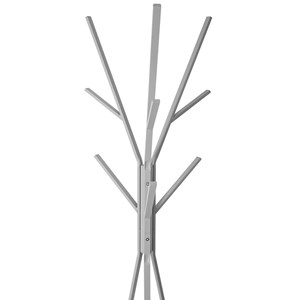 Porte-manteaux métal et bois gris