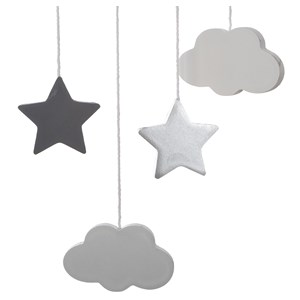 Suspension lune gris