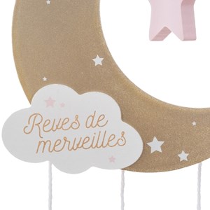 Suspension lune rose