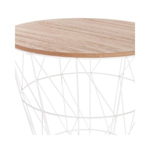 Table à café métal kumi blanc