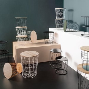 Table à café métal kumi blanc