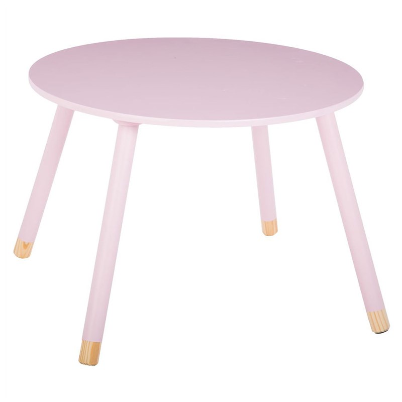 Table douceur rose pour enfant en bois ø