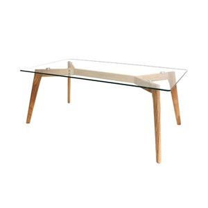 Table rectangulaire en verre