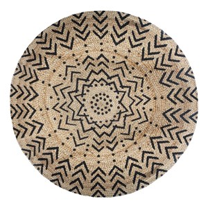 Tapis rond en jute 120 cm living motifs