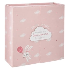 Coffret naissance porte nuage rose