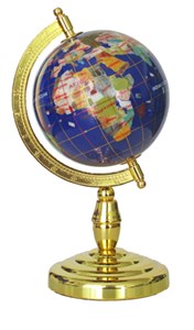 Globe terrestre 11cm bleu lapis 1 pied