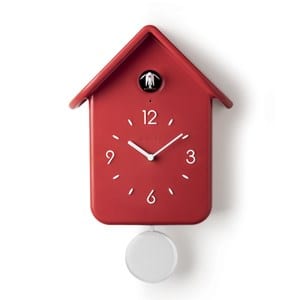 Horloge à coucou rouge guzzini