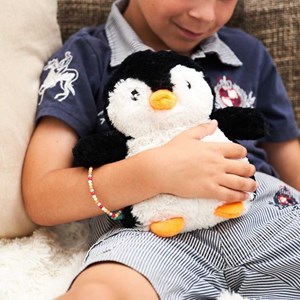 Peluche bouillotte pingouin