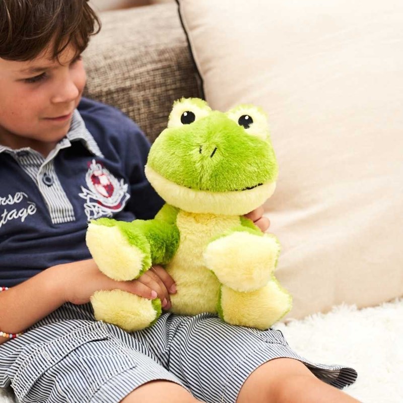 Peluche bouillotte grenouille