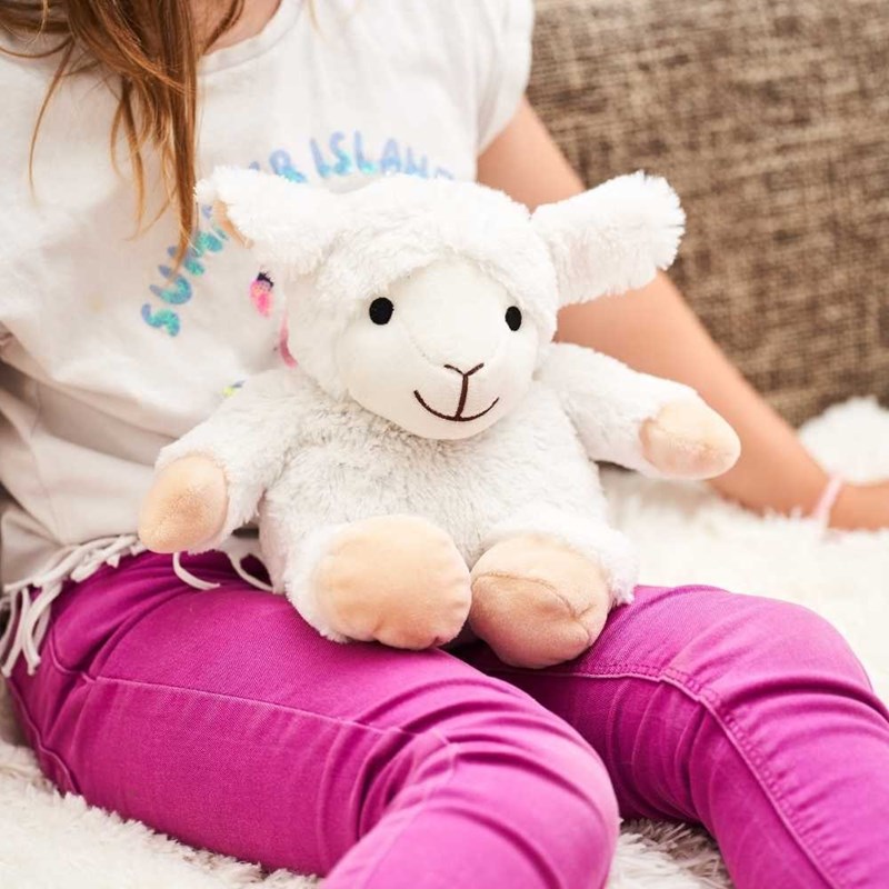 Peluche bouillotte mouton blanc