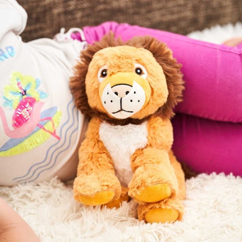 Peluche bouillotte lion