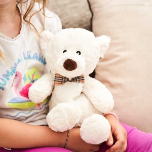 Peluche bouillotte ours blanc