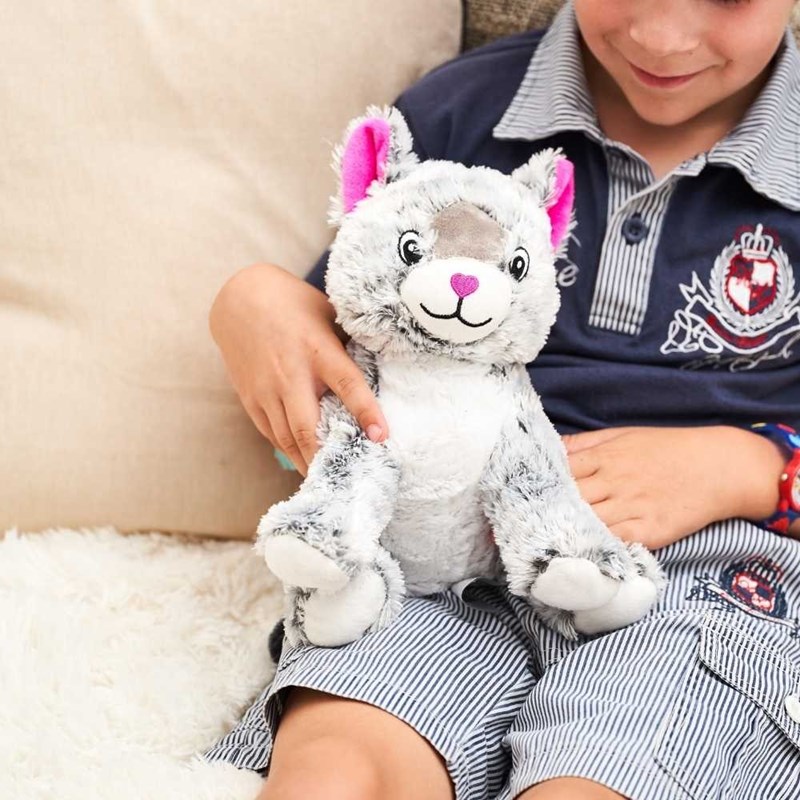 Peluche bouillotte chat