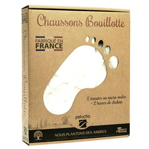 Chaussons chauffants beiges
