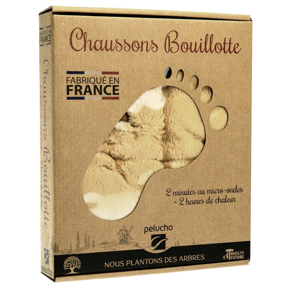 Chaussons chauffants caramel