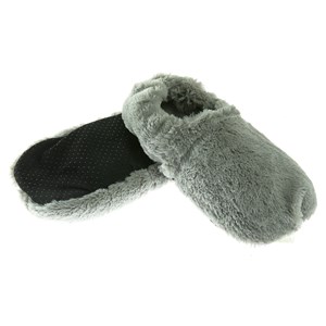 Chaussons chauffants gris