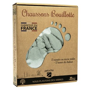 Chaussons chauffants gris