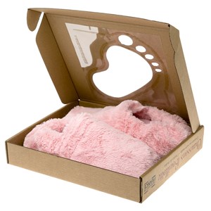 Chaussons chauffants roses