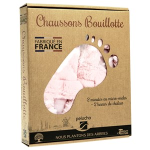 Chaussons chauffants roses