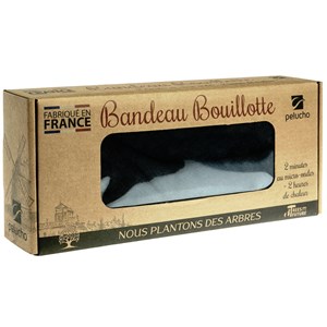 Bouillotte tour de cou bleu nuit