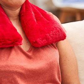 Bouillotte tour de cou bordeaux