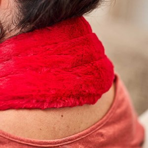 Bouillotte tour de cou bordeaux