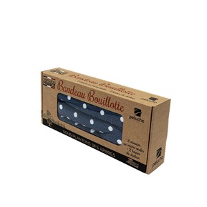 Bouillotte tour de cou bleu à pois