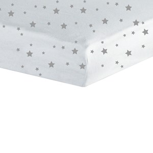 Lot de 2 draps housse bébé gris 40x80 cm