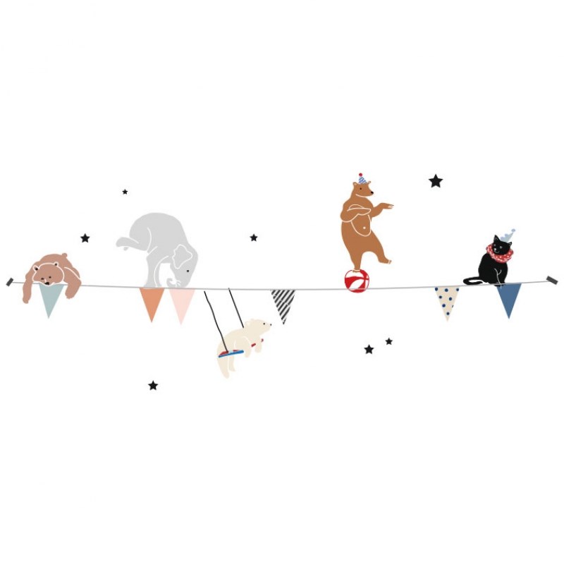 Stickers guirlande cirque