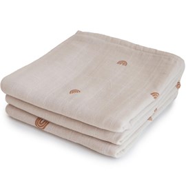 Lot de 3 langes en coton bio