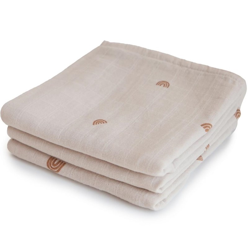 Lot de 3 langes en coton bio