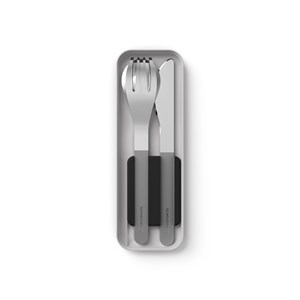 Set de couverts inox avec boîtier noir