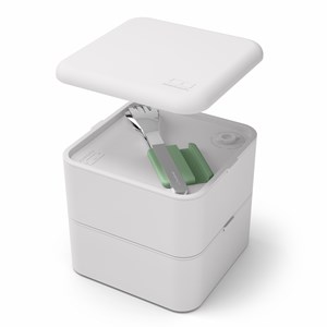 Set de couverts inox avec boîtier vert