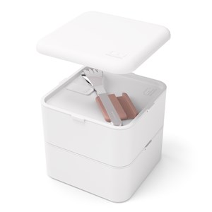 Set de couverts inox avec boîtier rose