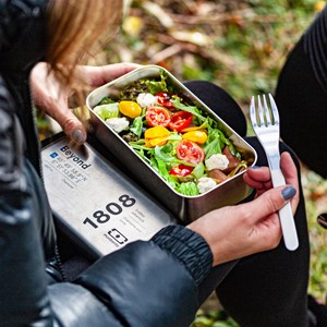 Set de couverts inox avec boîtier bleu