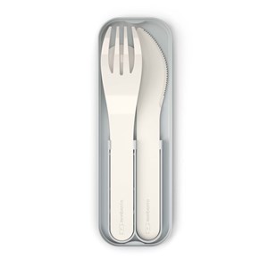 Set de couverts plastique végétal crème