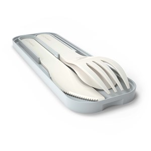 Set de couverts plastique végétal crème