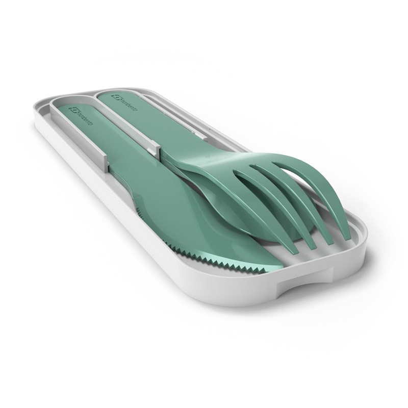 Set de couverts plastique végétal vert