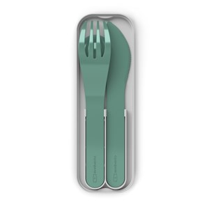 Set de couverts plastique végétal vert